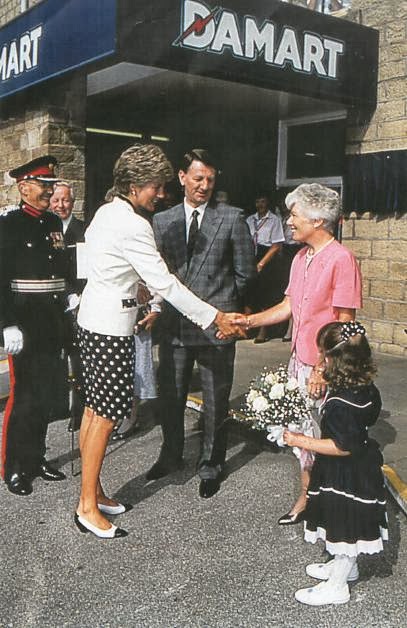 HRH Princess Diana visits Damart
