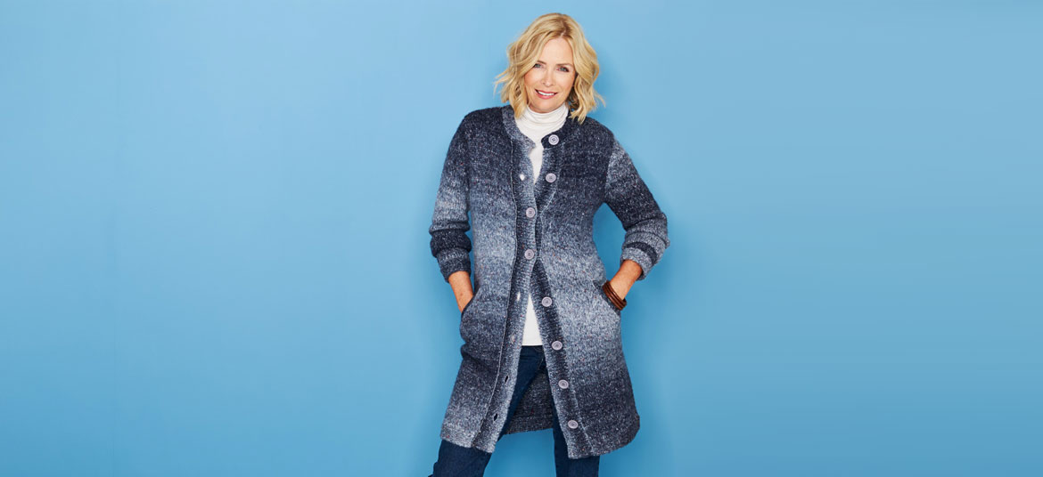 thermal longline cardigan