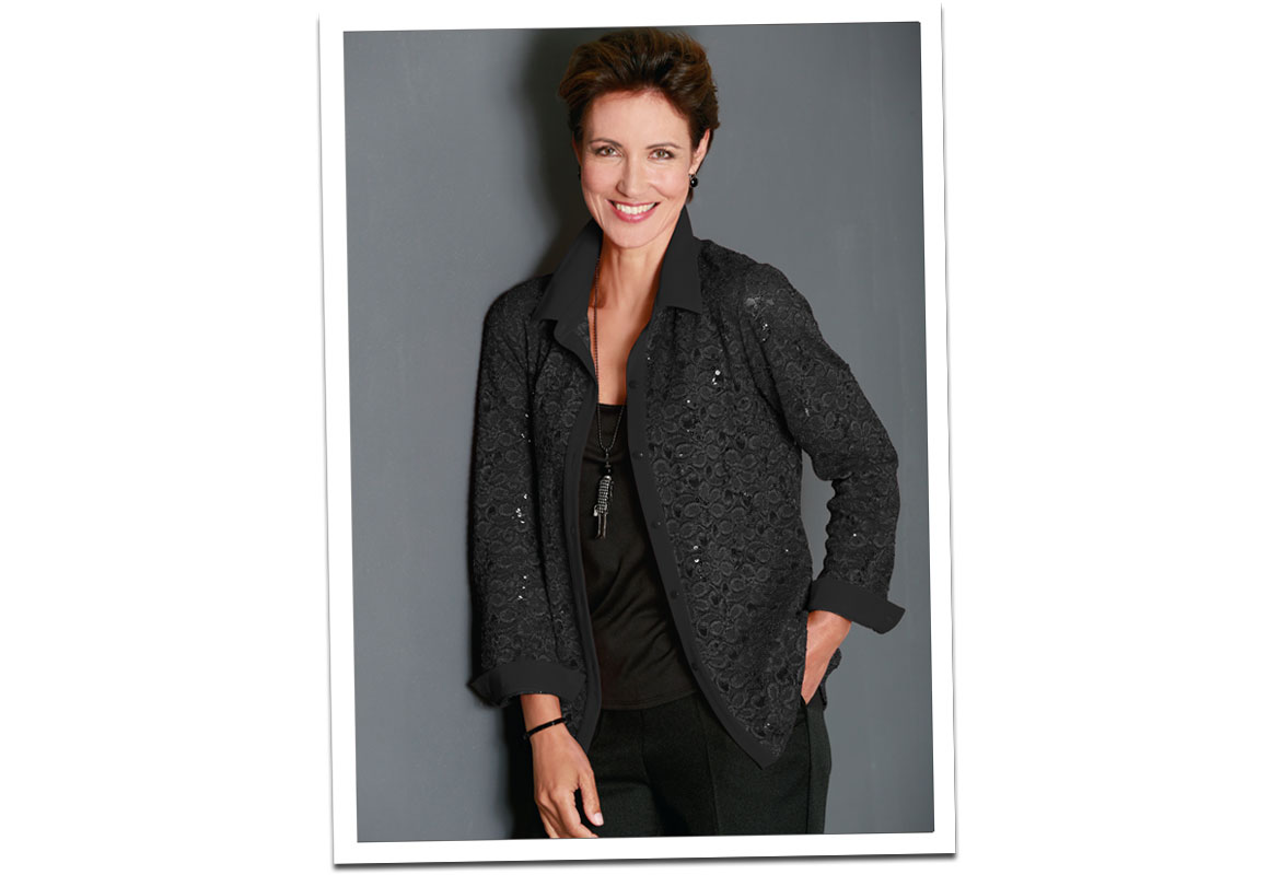 black lace partywear